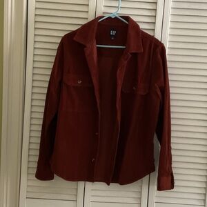 GAP Deep Red Corduroy Shirt Jacket